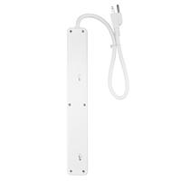 Penangkal Lonjakan Tegangan 490J, Stopkontak 7 Lubang 125V 15A dengan Sakelar Reset, Indikator LED, Soket Ekstensi Dinding Bersertifikasi ETL