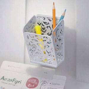 Organizador Magnético de Pared para Oficina y Hogar, Porta Lápices de Malla Metálica Negra, en Oferta - Product Image 2