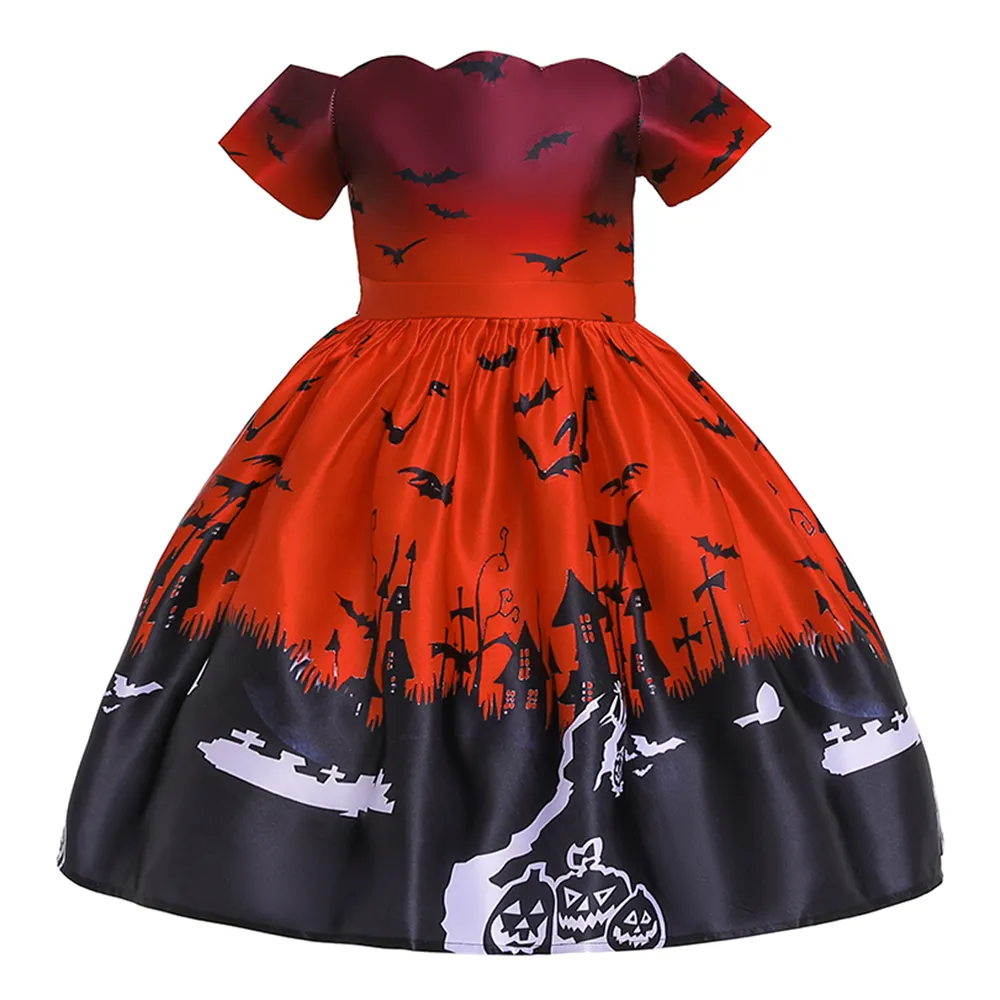 Grosir Cosplay Gadis Kecil Gaun Halloween Gaun Pesta Anak-anak Kostum Cosplay Anak-anak untuk Halloween