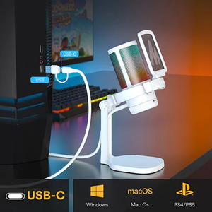 MAONO CASTER Professional Sound Card with 25mm Condenser Studio Microphones Podcast <strong>Audio</strong> <strong>Interface</strong> Live Streaming Bundle Mixers - Product Image 4