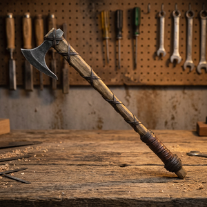 Hacha Industrial Plegable Portátil LONSDOW con Mango de Madera y Cabeza de Acero Inoxidable, Tipo Tomahawk, 4 3/4 Pulgadas de Hoja, 43x14.5 cm de Longitud Total - Product Image 3