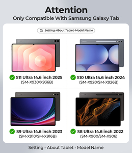 Funda con teclado magnético Laudtec para Samsung Galaxy Tab S8 S9 S10 S11 S12 Ultra de 14.6 pulgadas con trackpad completo de 86 teclas y ranura para lápiz - Product Image 2