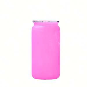 Vasos de Plástico Reciclables con Forma de Lata de 16 oz, Coloridos, con Tapa de PP y Pajita, para Envoltura UV DTF, Disponibles en Almacén de EE. UU. - Product Image 6