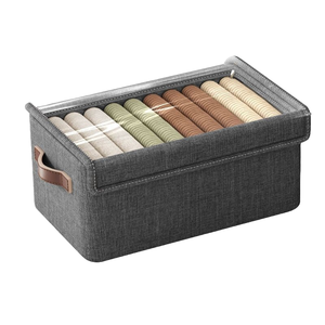 Phong Cách Hiện Đại Vải Lưu Trữ Thùng Với Bền Bằng Gỗ Xử Lý Đóng Mở Đồ Chơi Ngực Tổ Chức Hộp Cubes Cho Tủ Quần Áo - Product Image 3