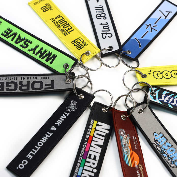 Wholesale Customized Double Sided Custom Logo Flight Key Ring Custom ...
