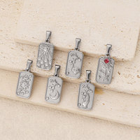 Bijoux personnalisés en acier inoxydable 316L, pendentifs et breloques 3D sur le thème des cartes de tarot, pour bracelets, colliers et fabrication de bijoux