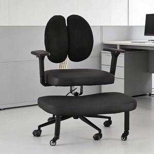 Silla de Meditación Ergonómica con Doble Respaldo y Posición de Piernas Cruzadas, Taburete Cómodo Tipo Monkey, Silla para Arrodillarse, Sofá Perezoso de Oficina, Silla para Sentarse - Product Image 4