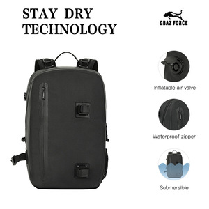 Sac à dos imperméable Gbaz Force pour activités de plein air 20L IPX7, sac de plongée et de pêche noir - Product Image 3