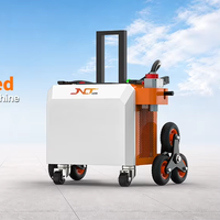 Machine de nettoyage laser pulsé refroidie par air 500W, chariot laser anti-rouille, nettoyeur laser monte-escaliers pour métal, huile et peinture