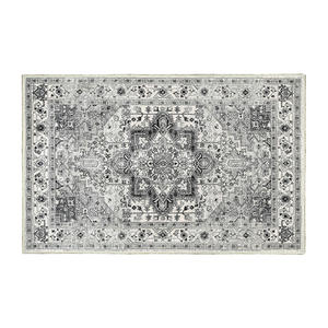 Tapis de salon rectangulaire en polaire Dove, motif médaillon, antidérapant, en fibre de polyester - Product Image 2