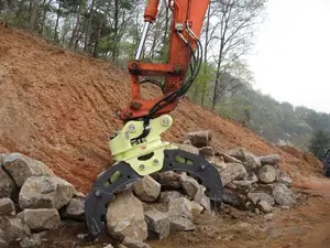 La pierre tournante hydraulique de rondin de griffe mentale de JT attaquent pour l'excavatrice