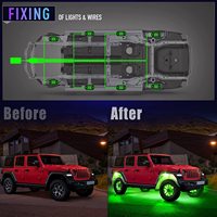 Kit de Luces RGB para Bajos de Coche, 4/6/8/10/12/14 Módulos con App y Control Remoto, Luz LED Subliminal IP68 para Ruedas de Camioneta, ATV, UTV, SUV