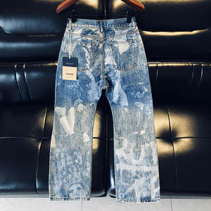 Venta al por mayor de <span class=keywords><strong>vaqueros</strong></span> <span class=keywords><strong>baratos</strong></span> de los hombres, los pantalones <span class=keywords><strong>vaqueros</strong></span> de gran tamaño, de alta calidad fina bordada Impresión de diseño de la calle de ocio de moda para los hombres - Product Image 6