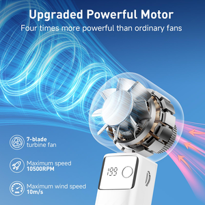 Nouvel article : Ventilateur portable avec 100 réglages de vitesse, affichage numérique, puissant, rechargeable par USB, mini ventilateur pratique - Product Image 6