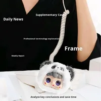 Jouet en peluche intelligent Jopark Fluffy AI, compagnon intelligent transfrontalier, thème animal, peluche, pendentif pour sac à dos, assorti à tout