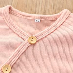 Trajes de Verano para Bebés Recién Nacidos, Unisex, de Algodón, Lisos y a Rayas, en Oferta - Product Image 4