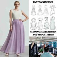 Fabricant de vêtements OEM en Chine, commande en gros, production personnalisée, service d'échantillonnage pour robes et vêtements pour femmes, usine de marque privée