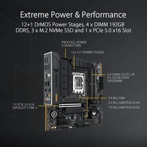 เมนบอร์ด asu TUF สำหรับเล่นเกม B760M-PLUS WiFi II B760อินเทลสำหรับ LGA 1700 MATX PCIe 5.0 4.0ม. <span class=keywords><strong>2</strong></span>ช่อง WiFi6 EQ-ANTENNA <span class=keywords><strong>2</strong></span>.5GB - Product Image 2