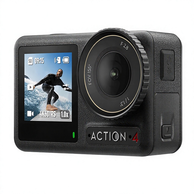 Osmo Action 4 Essential Combo Waterproof Action Camera 1/1.3" Sensor 4K/120fps Video Low-Light Imaging 10-bit D-Log M Color