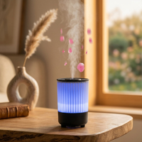 Diffuseur d'huiles essentielles 150ML, diffuseur d'aromathérapie, lumière LED RGB, veilleuse, brume fraîche, USB Type-C, pour chambre à coucher, bureau, relaxation, cadeau