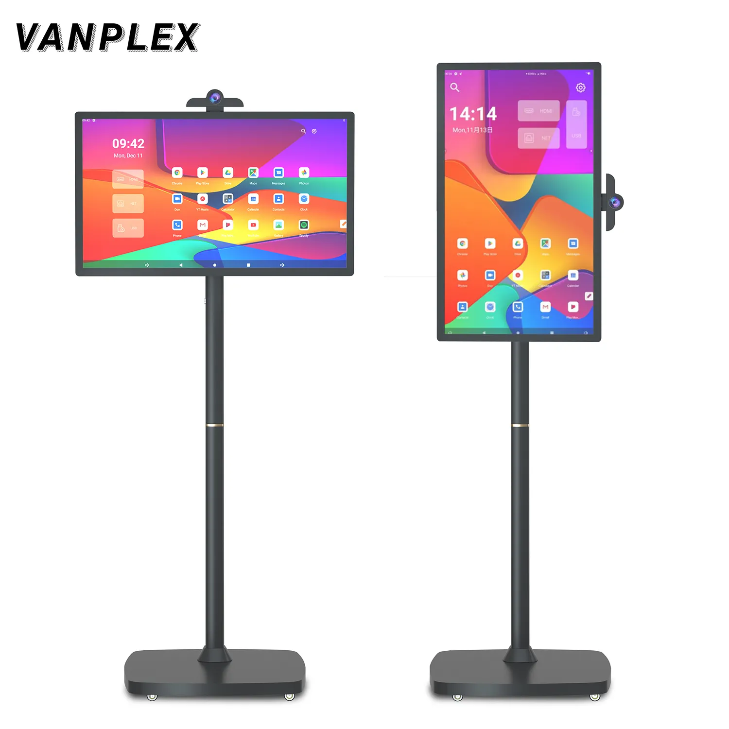 Vanlex TV cerdas inovatif 32 inci, TV layar sentuh 8G layar sentuh 1080P LCD tampilan kebugaran Android Monitor VANPLEX