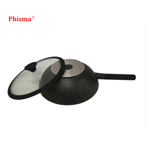 Phisma 2025 Revestimiento antiadherente de aluminio fundido a presión de alta calidad 30cm con tapa de vidrio de silicona - Product Image 4