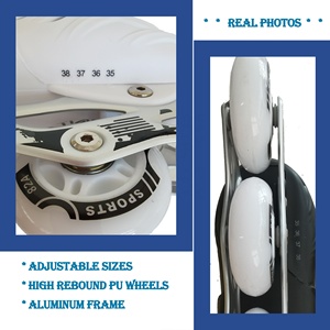 <span class=keywords><strong>Pattini</strong></span> in Linea Professionali per Adulti <span class=keywords><strong>con</strong></span> Misura Regolabile, Scocca in PP e 4 Ruote Luminose per Pattinaggio all'Aperto - Product Image 5