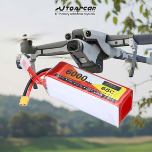 แบตเตอรี่<span class=keywords><strong>11.1V</strong></span> 65C 3S ชาร์จได้ <span class=keywords><strong>Lipo</strong></span> 6000mAh Drone RC - Product Image 1