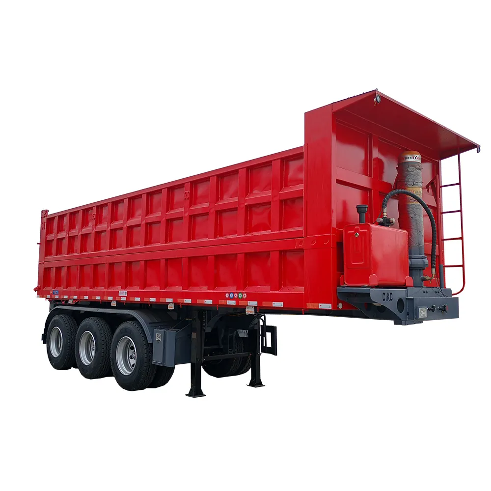 Export 8.5 meter box type full trailer with tilting coal transportation full trailer