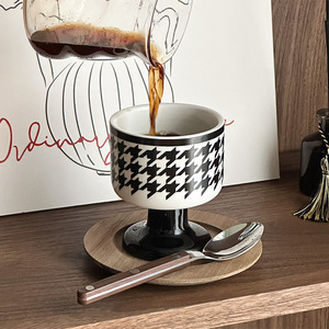 Chic Ceramic Coffee Mug with High Foot Souvenir Wedding Unique Factory Wholesale Custom Logo Home Decor Ornament - Product Image 3