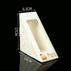 Contenitori Sandwich trasparenti monouso Sandwich cuneo scatola triangolo da forno involucri di imballo Sandwich - Product Image 6