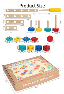 Classic Best-Selling Educational Nut Tool Direct Sale from Manufacturer Wood Jouets Pour Enfants Toys for Boys and Girls - Product Image 6