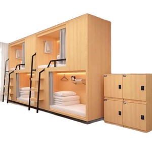 Lits superposés en bois modernes et simples avec rideaux extensibles pour économiser de l'espace dans les dortoirs d'étudiants <span class=keywords><strong>Lit</strong></span> double pour la maison - Product Image 6