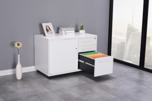 Activity display movable garage KD Structure Steel Office Password-protected Mobile Cabinet with File Folder and Hanger <b>desk</b> - Product Image 3