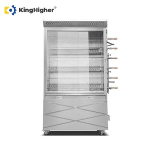 Máquina Comercial de Asar Pollos a Gas para Restaurante, Horno <span class=keywords><strong>Asador</strong></span> Vertical de Acero Inoxidable con 6 Varillas, <span class=keywords><strong>Asador</strong></span> Automático de Pollos - Product Image 2
