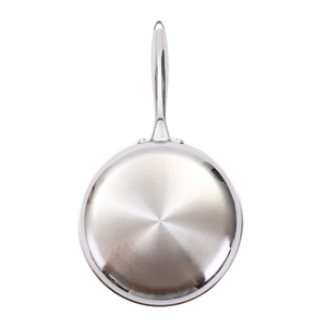 Venta caliente al por mayor 20/24/28cm sartén física sin recubrimiento <span class=keywords><strong>3</strong></span> capas Tri-ply titanio acero inoxidable 8/10/12 pulgadas sartén utensilios de cocina - Product Image 6