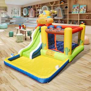 Wholesale Trampoline <b>Inflatable</b> Oxford Castle Slide for Sale Fill With Water or Ocean Ball NB8811 Kids Party Home Used Inflatabl - Product Image 5