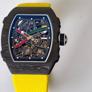 Reloj mecánico hueco de fibra de carbono con logotipo personalizado, de alta calidad y estilo lujoso. Correa de nailon transpirable. - Product Image 1