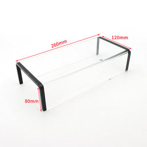 Zapatero de acrílico transparente Estante de exhibición de zapatos de piso de tienda de ropa tipo U Juego de dos piezas Alto y Bajo - Product Image 3