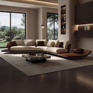 Juego <span class=keywords><strong>de</strong></span> sofás italianos ligeros <span class=keywords><strong>de</strong></span> lujo para sala <span class=keywords><strong>de</strong></span> estar, sofá <span class=keywords><strong>de</strong></span> esquina en forma <span class=keywords><strong>de</strong></span> L, sofá para Hotel, hogar, Villa - Product Image 1