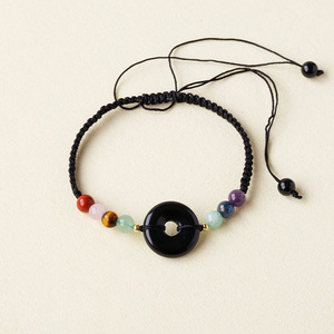 Pulseras de Piedras Preciosas Naturales Trenzadas con Cuentas de Cristal Curativas, Ajustables, con Hebilla de la Suerte y la <span class=keywords><strong>Paz</strong></span> de los 7 Chakras - Product Image 5