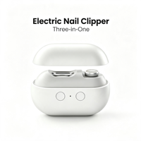 Kit de coupe-ongles électrique 3-en-1 personnalisé à marque privée, sûr et indolore, avec tête arrondie, pour la beauté à domicile