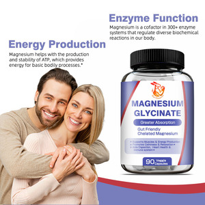 Cápsulas Vegetales de Glicinato de Magnesio de Fábrica con Función Enzimática de Magnesio, Cápsulas de Suplementos Herbales de Magnesio Verificados - Product Image 6