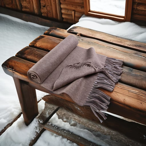 刺繍ロゴ100% ウールスカーフ内モンゴル工場から伝統的なスカーフとショール - Product Image 5