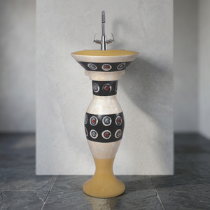 Lavabo de Pedestal Rojo de Diseño Moderno, Ecológico, Resistente al Agua, con Forma de Delfín, para Uso en Hospitales y Dormitorios - Product Image 5
