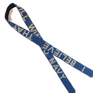 Fashion Beaded Hook Vintage Webbing Belt <b>Strap</b> Elastic Adjustable Blue Raised Text Eco-Friendly Handbag Accessories - Product Image 1