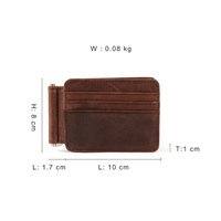Portefeuille en cuir pour homme 2023, blocage RFID, fin, poche avant, minimaliste, portefeuille fin avec pince à billets en métal