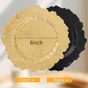 Platos de Plástico Ecológicos de 13 Pulgadas con Diseño de Arrecife, Irrompibles, Metálicos, para Alquiler en Fiestas y Decoración de Bodas - Product Image 3