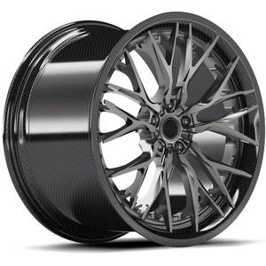 Nuevas Llantas Forjadas de Fibra de Carbono de Dos Piezas, Diseño Cóncavo Profundo, 18-23 Pulgadas, Acabado Negro - Product Image 2