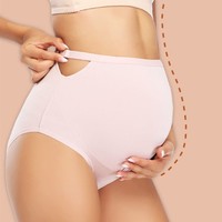 Sous-vêtements femmes Intiflower femmes enceintes taille haute sous-vêtements modaux taille réglable culotte de maternité